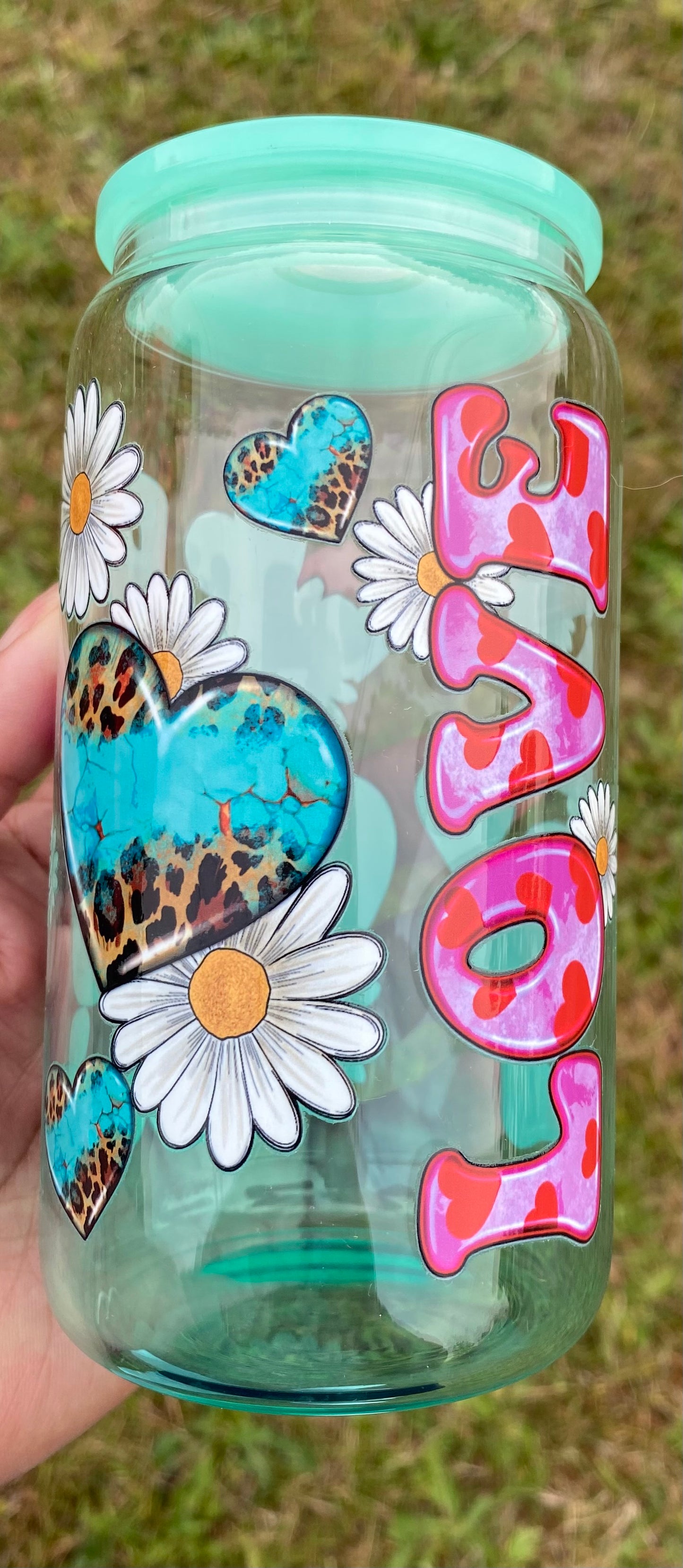 G13 Glass LOVE Turquoise Ombre