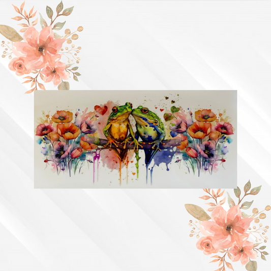 Watercolor Frogs